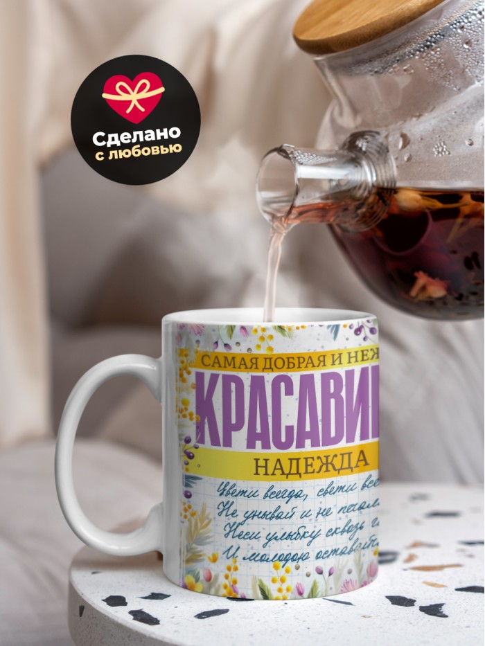 Кружка на 8 марта с именем Надежда  Истра