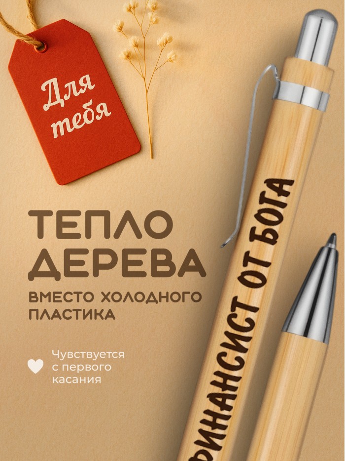 Ручка с гравировкой Финансист от бога