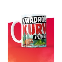 Кружка с приколом Kwadrober kurwa, белая, 330 мл