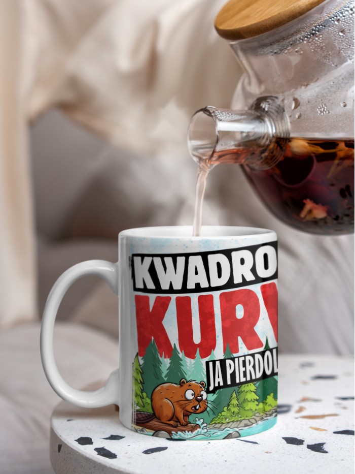 Кружка с приколом Kwadrober kurwa, белая, 330 мл  Истра