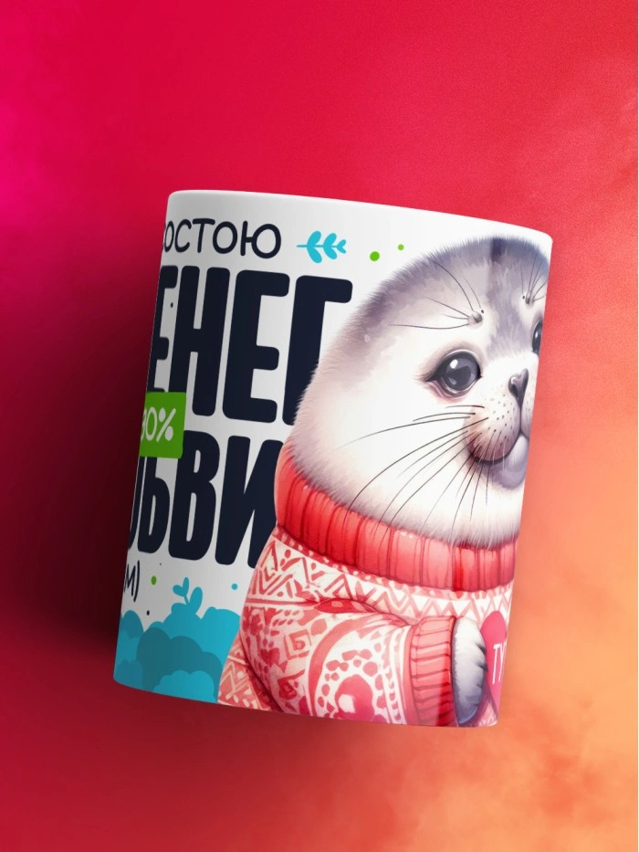 Кружка на 14 февраля на 10% состою из денег на 90% из любви  Истра