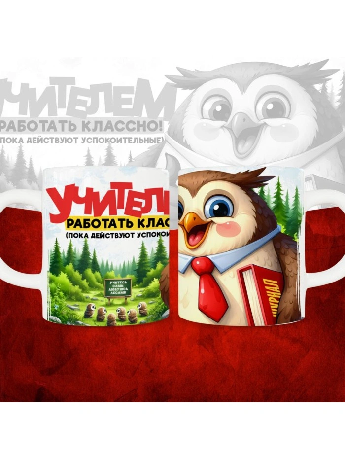 Кружка с принтом для учителя  Истра